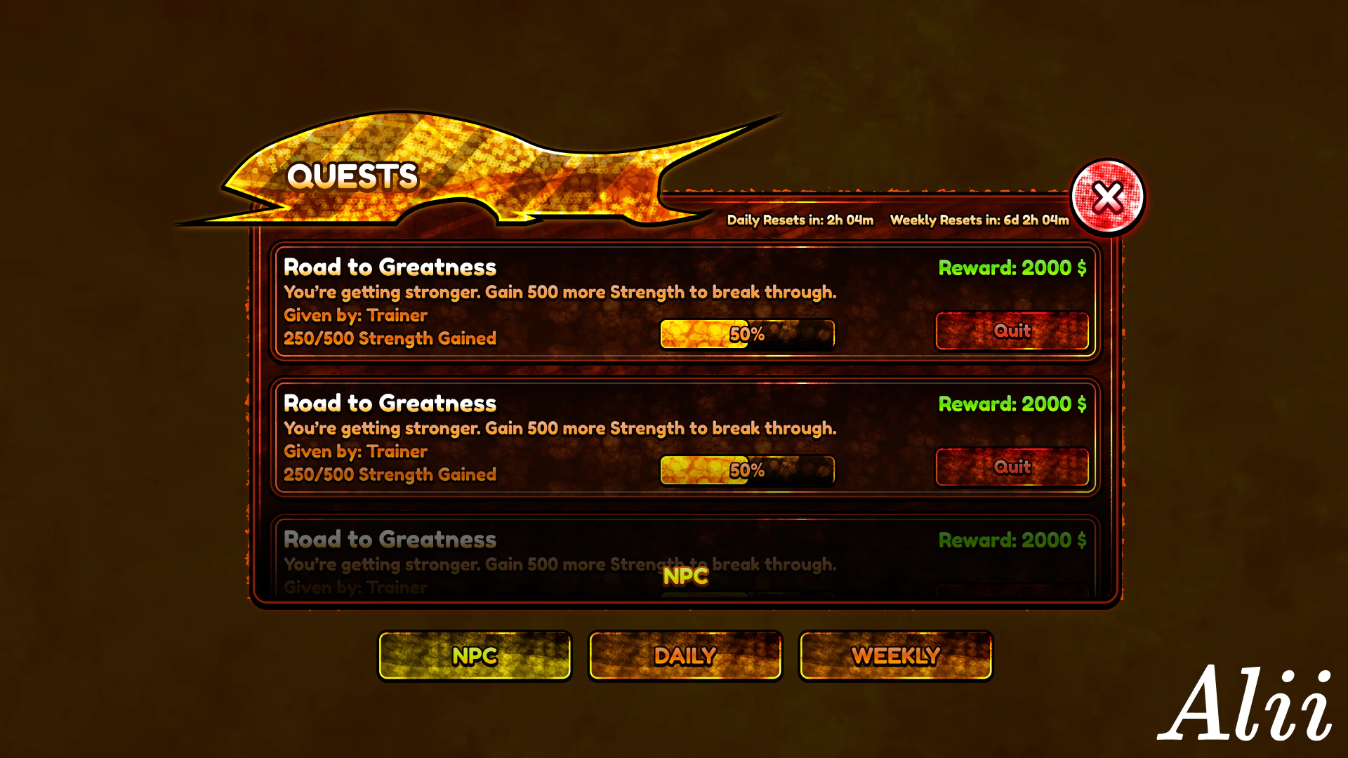 Quests UI Practice
